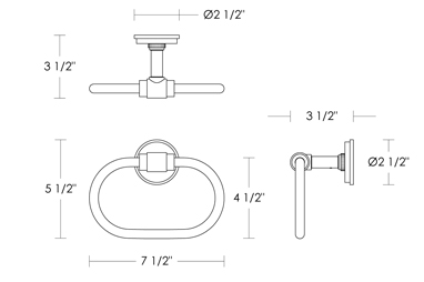 City Towel Ring